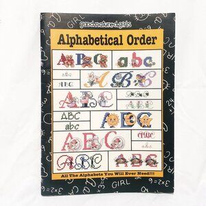 Alphabetical Order Alphabet Cross Stitch Leaflet Book Good Natured Girls 1996